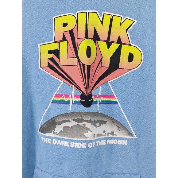 Pink Floyed Dark Side of the Moon Blue Pullover Hoodie Sweatshirt Unisex Size XL - Picture 4 of 9